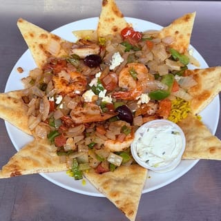 Shrimp Souvlaki Rice