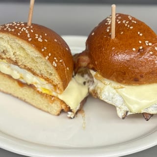 Hot Honey Bacon Egg N Cheese on Brioche Roll