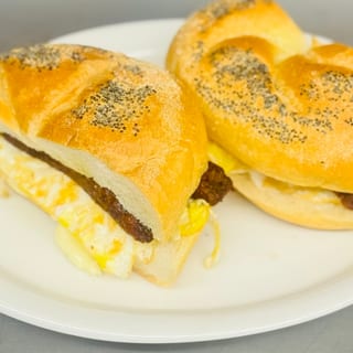 Turkey Sausage Egg Hard Roll