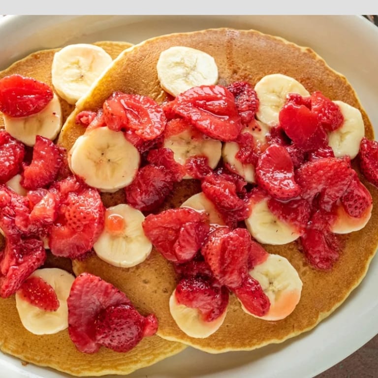 Indulge in our banana pancakes